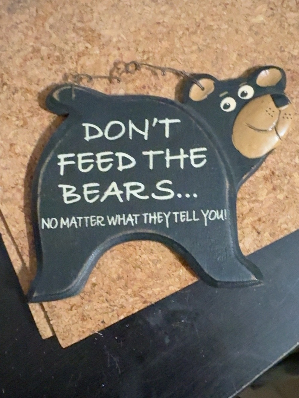 Rustic “Don’t Feed the Bears” Hanging Cabin Sign